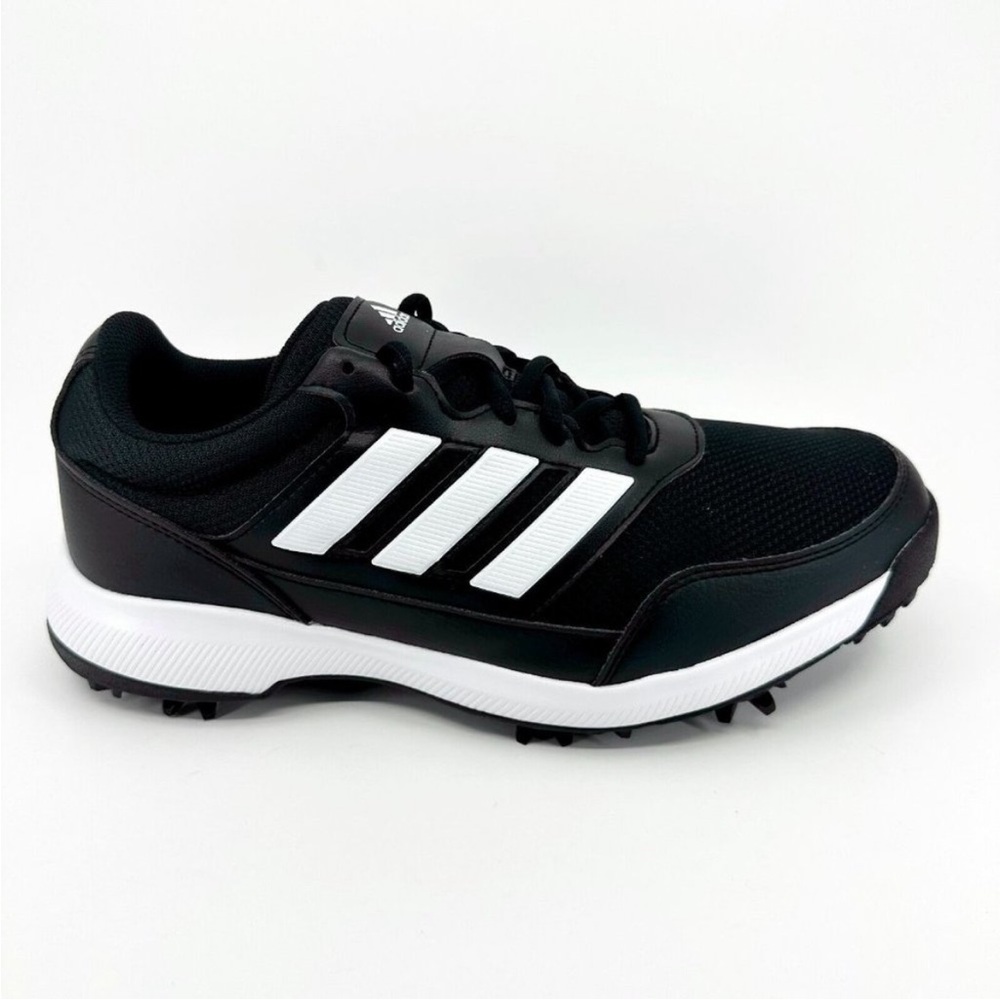 Adidas Tech Response 2.0 Black White Mens Wide Spike Golf Shoes EE9419
